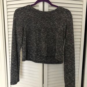 Dark gray cropped long sleeve